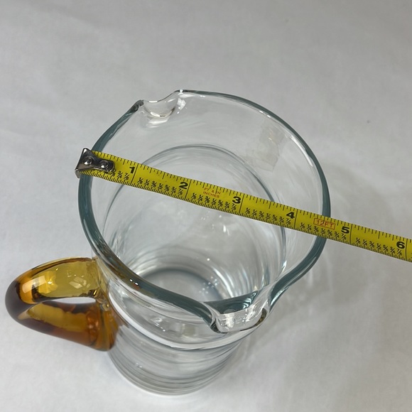 Vintage Blenko Handmade Blown Glass Pitcher - Picture 14 of 16